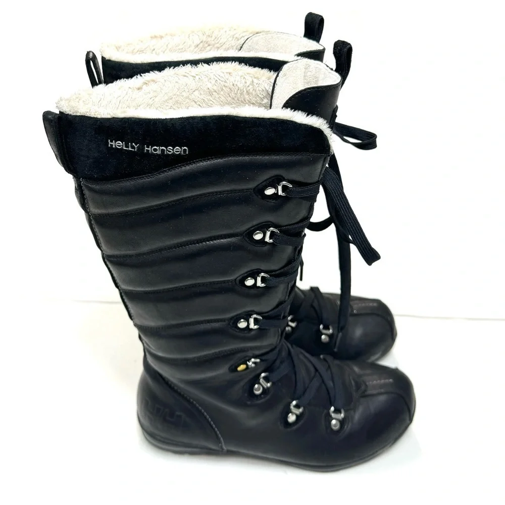 Helly Hansen Skuld 3 Leather Winter Shearling Boot in Black Size 6.5